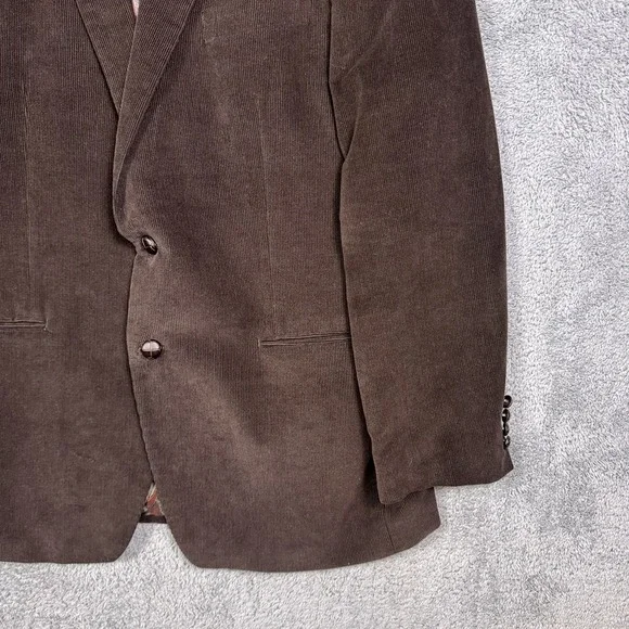 Lauren Ralph Lauren Blazer Mens 46L Corduroy Sport Jacket Brown Paisley Lined
